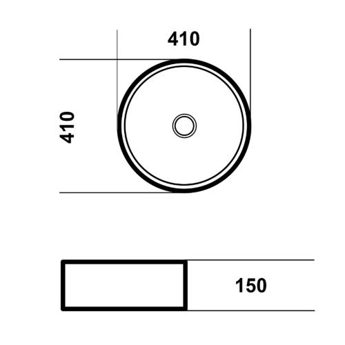 Раковина Grossman GR-3013BM, 410х410х150 мм, черная матовая