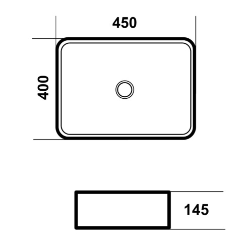Раковина Grossman Falcon GR-3053, 450х400х145 мм белая