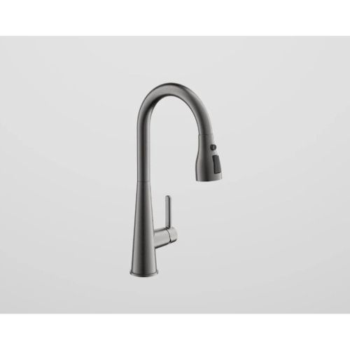 Смеситель для кухни BELZ B74816-3, выдвижная лейка, оружейная сталь (10)