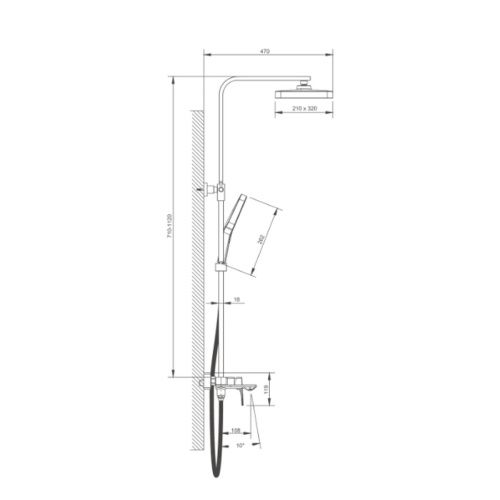 Душевая система BELZ B24709-7, черный (4)