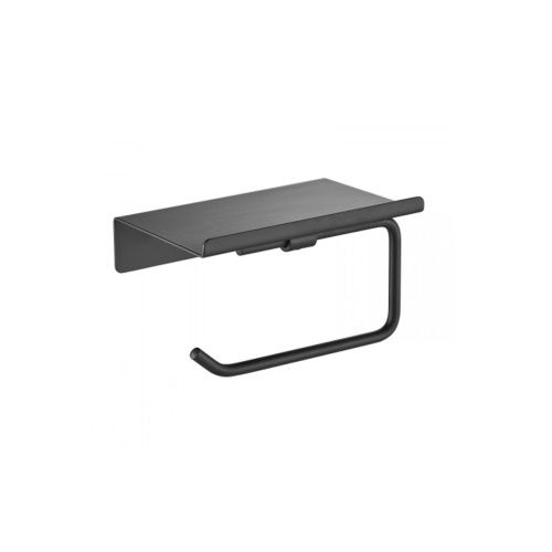Держатель для туалетной бумаги Shevanik SG5705H-1 с полочкой, черный (30)
