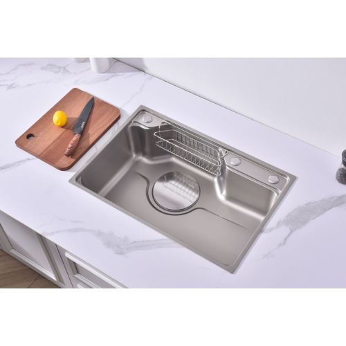 Мойка для кухни Fmark FSC6845L сатин, нержавеющая сталь, 680*450*210 мм