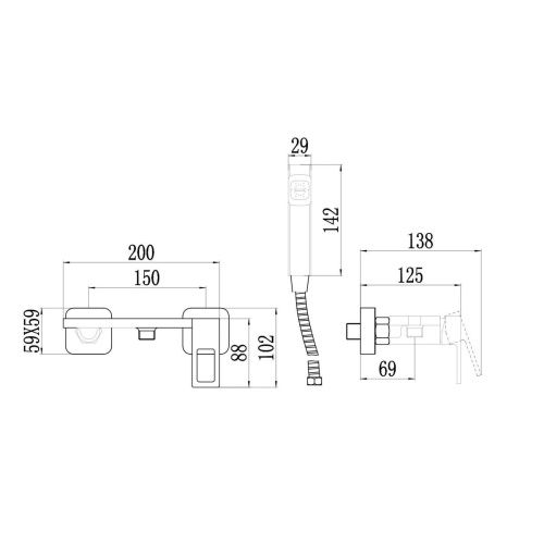 Смеситель для биде Savol S-FXQ013C матовое золото (10)