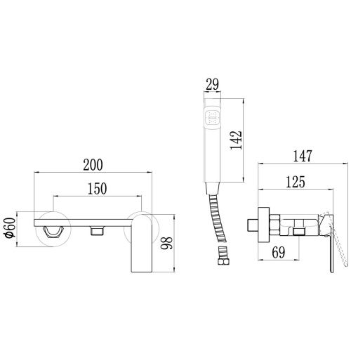 Смеситель для биде Savol S-FXQ012H черный (10)
