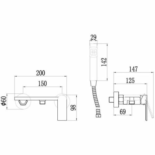 Смеситель для биде Savol S-FXQ012A хром (10)