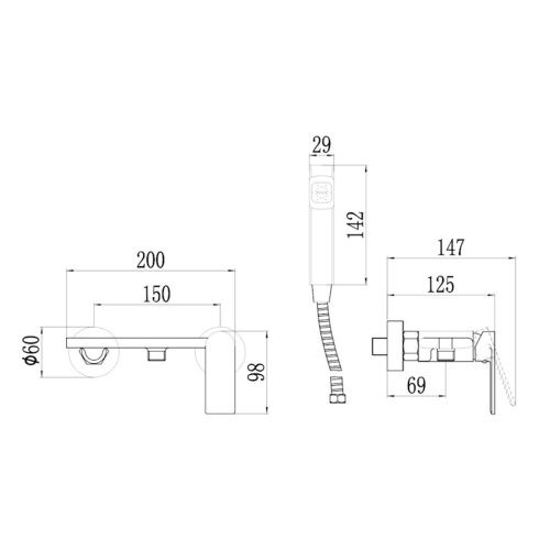 Смеситель для биде Savol S-FXQ012C матовое золото (10)