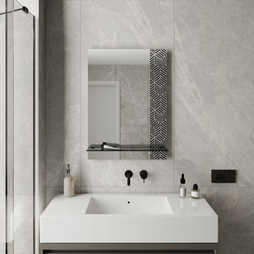 Зеркало Range настенное 500x700 89180036 с полкой