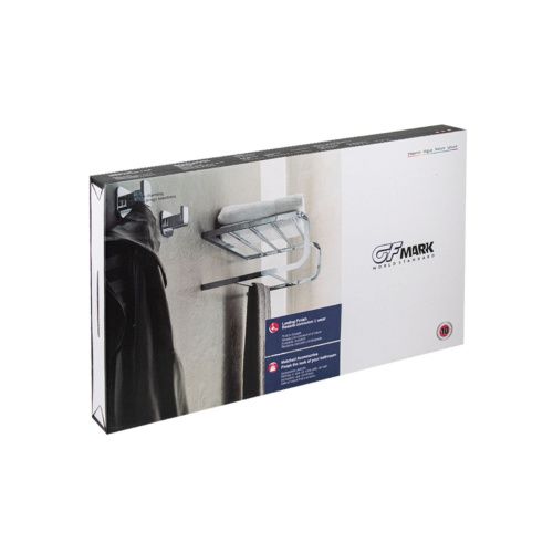 Полка для полотенец GFmark 1040-MG, с крючками из нержавеющей стали, матовое золото