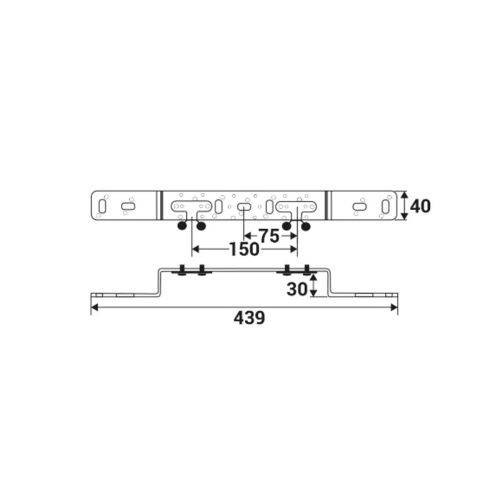 Кронштейн планка для водорозеток 75/150 с амортизаторами VIEIR VP22 (мин.1/60) Кронштейн планка для водорозеток 75/150 с амортизаторами VIEIR VP22 (мин.1/60)