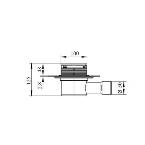 Трап водоотводящий 100х100 мм VIEIR VRDL-10C сухой + гидрозатвор, черный (мин.1/8) Трап водоотводящий 100х100 мм VIEIR VRDL-10C сухой + гидрозатвор, черный (мин.1/8)