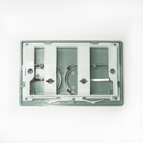 Кнопка механическая двойная Knois KN9900002 никель