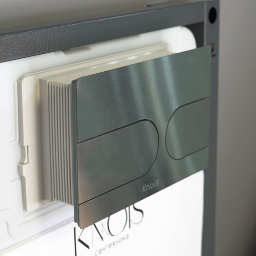 Кнопка механическая двойная Knois KN9900002 никель