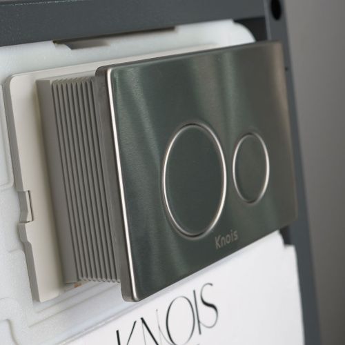 Кнопка механическая двойная Knois KN9900025 серебро