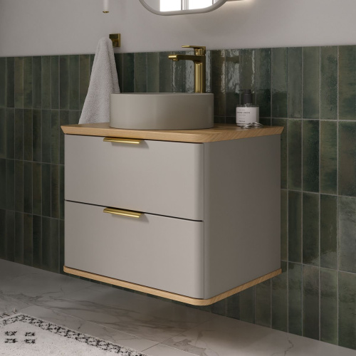 Тумба для ванны подвесная EQUIL Desert 60.2Y tpDSRT60.2Y-25, амарок с раковиной 110A серый