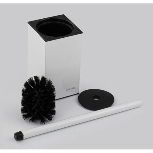 Ёрш для унитаза Санакс 80182 напольный, из нержавеющей стали, белый (12)