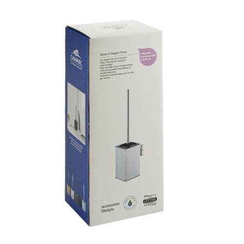 Ёрш для унитаза Санакс 80181 напольный, из нержавеющей стали, черный (12)