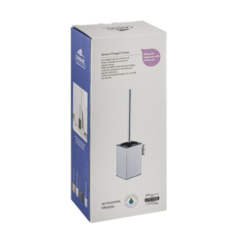 Ёрш для унитаза Санакс 80177 настенный, из нержавеющей стали, черный (12)