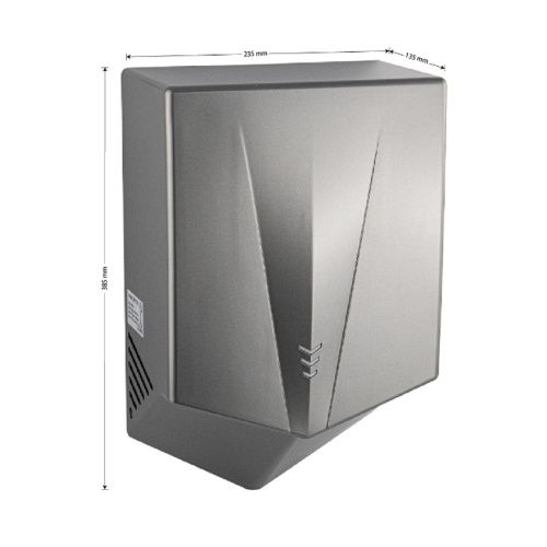 Сушилка для рук GFmark 6855-S, серый, 1300W