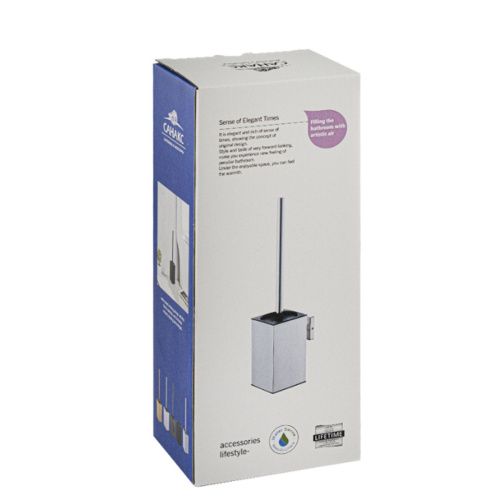 Ёрш для унитаза Санакс 80175 настенный, из нержавеющей стали, хром (12)