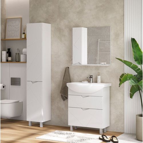 Тумба для ванны напольная VOLNA Pronto 70.2Y tnPRONTO70.2Y-01, белый с раковиной Балтика 70