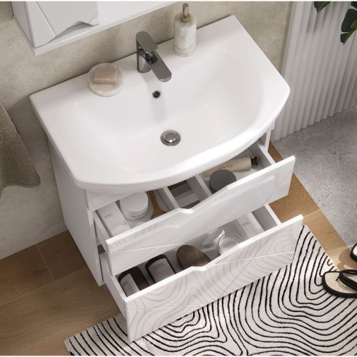 Тумба для ванны напольная VOLNA Pronto 70.2Y tnPRONTO70.2Y-01, белый с раковиной Балтика 70