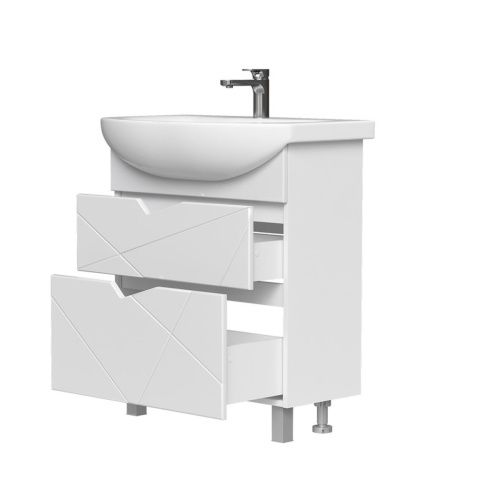 Тумба для ванны напольная VOLNA Pronto 70.2Y tnPRONTO70.2Y-01, белый с раковиной Балтика 70