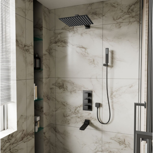 Душевая система D&K Bayern.Liszt DA2515605A04, встраиваемый, термостатический излив, хром (4)