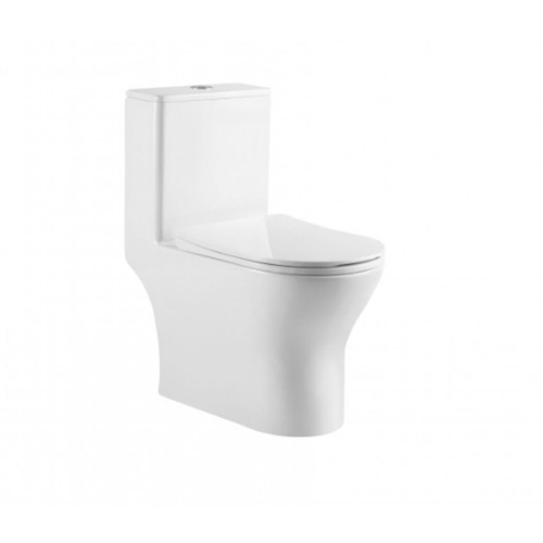 Унитаз моноблок напольный Knois KN8618000 горизонтальный выпуск, Торнадо, микролифт, 67,5х37х75 см.