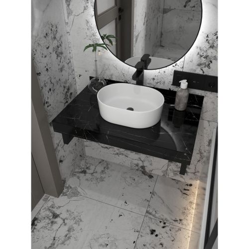 Кронштейн для столешницы черный матовый Watersense Eva в комплекте 2 шт