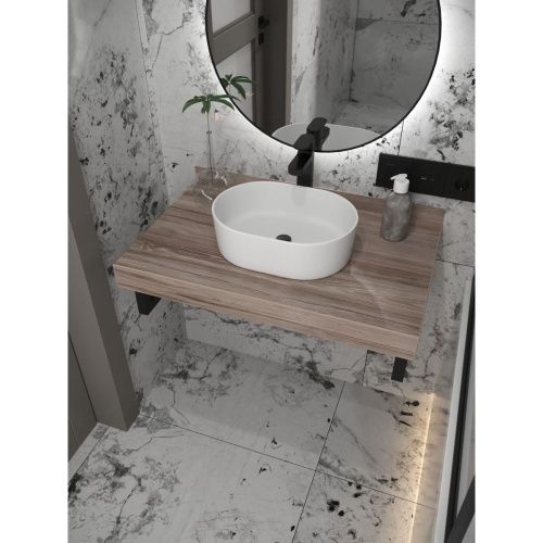 Кронштейн для столешницы черный матовый Watersense Eva в комплекте 2 шт