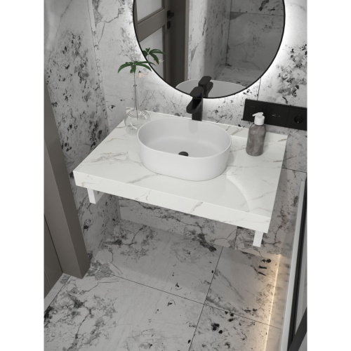 Кронштейн для столешницы белый матовый Watersense Eva в комплекте 2 шт