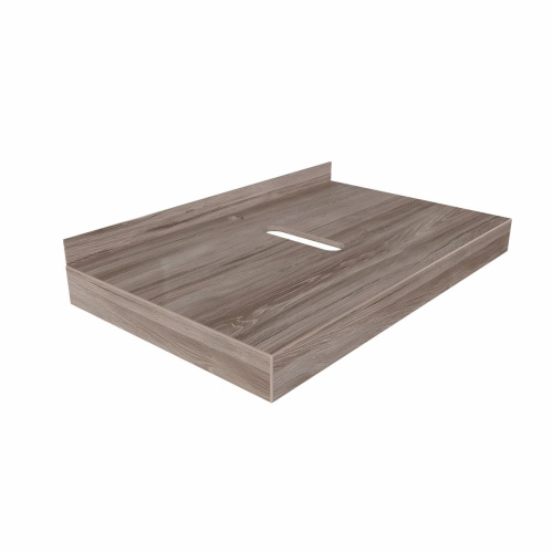 Столешница под раковину керамогранитная 90х50 см Watersense Eva W00298 дуб кашмир