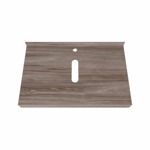 Столешница под раковину керамогранитная 90х50 см Watersense Eva W00298 дуб кашмир