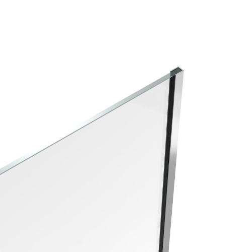 Шторка на ванну стеклянная 60х140 см Watersense Paula W00209 прозрачное закаленное стекло, профиль хром