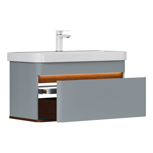 Тумба подвесная EQUIL Elegante 80.1Y tpELGNT80.1Y Мэйджик/Дуб голиано tpELGNT80.1Y с раковиной Nice (9595-80)-24.26