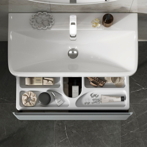 Тумба подвесная EQUIL Elegante 80.1Y tpELGNT80.1Y Мэйджик/Дуб голиано tpELGNT80.1Y с раковиной Nice (9595-80)-24.26