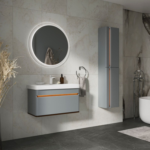 Тумба подвесная EQUIL Elegante 80.1Y tpELGNT80.1Y Мэйджик/Дуб голиано tpELGNT80.1Y с раковиной Nice (9595-80)-24.26