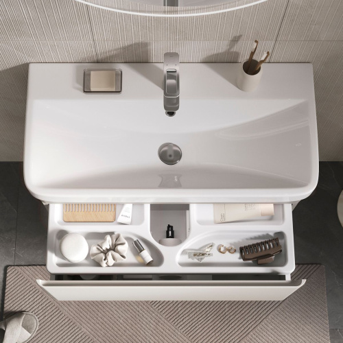 Тумба подвесная EQUIL Elegante 80.1Y tpELGNT80.1Y Мэйджик/Дуб голиано tpELGNT80.1Y с раковиной Nice (9595-80)-24.26