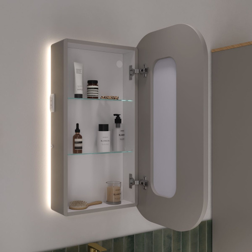 Шкаф зеркальный EQUIL Desert 450х860 szDSRT.LED45.R/L-25, универсальный, амарок