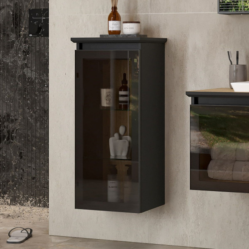 Полупенал подвесной со столешницей, с зарядным устройством EQUIL Strong 36 рpSTRONG36.R/L-35, дуб черный, универсальный