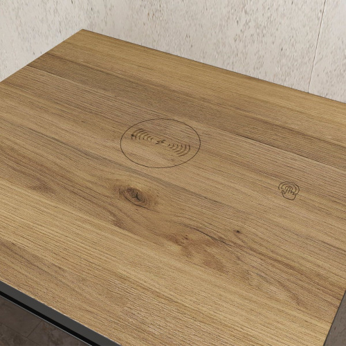 Полупенал подвесной со столешницей, с зарядным устройством EQUIL Strong 36 рpSTRONG36.R/L-35, дуб черный, универсальный