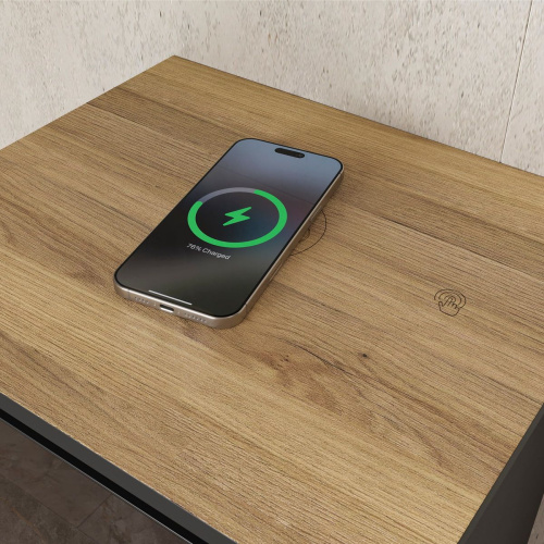 Полупенал подвесной со столешницей, с зарядным устройством EQUIL Strong 36 рpSTRONG36.R/L-35, дуб черный, универсальный