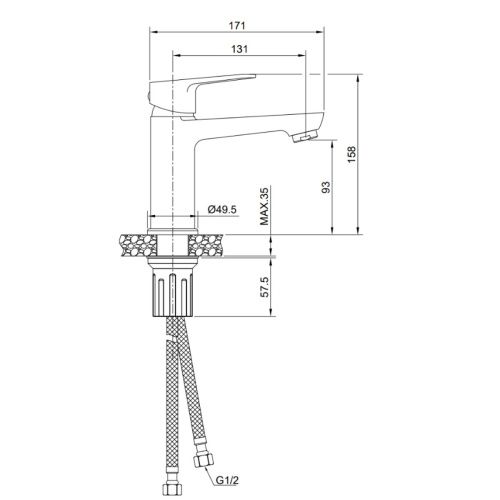 Смеситель для раковины OLIVE’S Tieso 26100TS (10)
