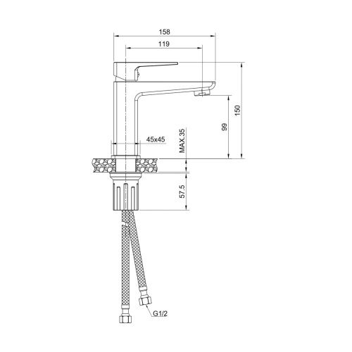 Смеситель для раковины OLIVE’S Navarra 25100NR (10)