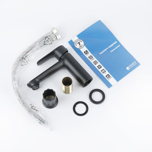 Смеситель для раковины OLIVE’S Tieso 26100TSB, черный (10)