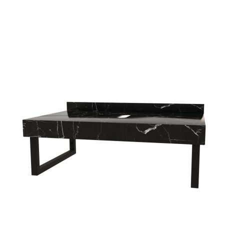 Столешница под раковину керамогранитная 80х50 см Watersense Eva W00292 черный мрамор