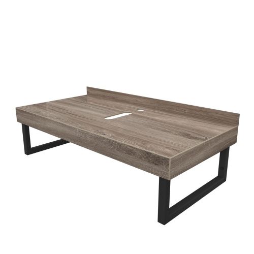 Столешница под раковину керамогранитная 100х50 см Watersense Eva W00299 дуб кашмир