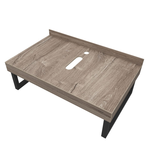 Столешница под раковину керамогранитная 80х50 см Watersense Eva W00297 дуб кашмир