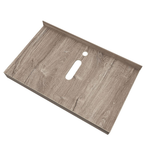 Столешница под раковину керамогранитная 80х50 см Watersense Eva W00297 дуб кашмир