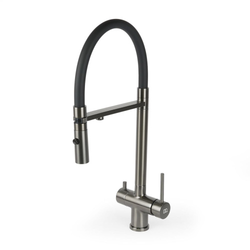 Смеситель для кухни DQ DA1462506Grey с подключением к фильтру питьевой воды, графит (10)